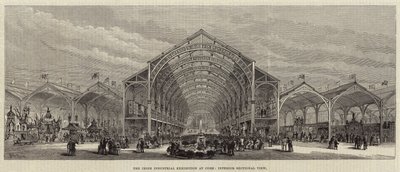 Den irske industriudstilling i Cork, interiør med snitflader af Frank Watkins